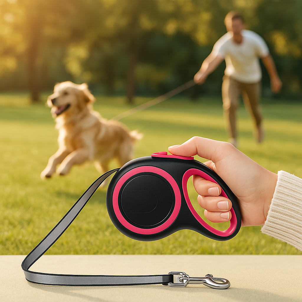 Laisse chien extensible 8 mètres de long ergonomique