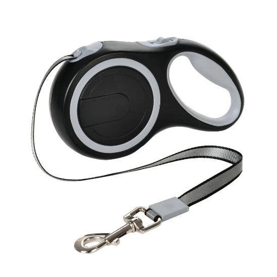 Laisse chien extensible noir