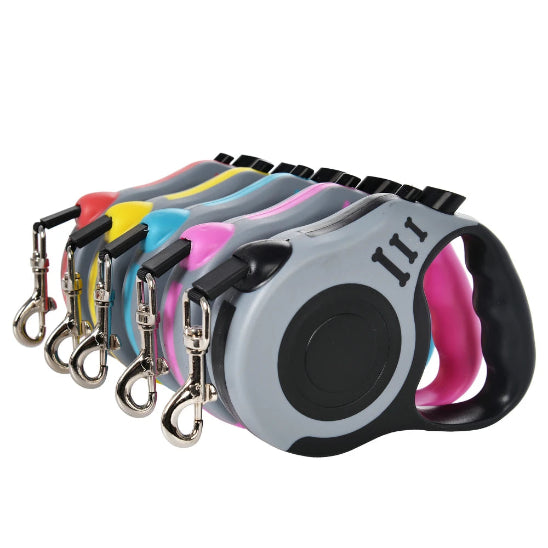 Laisse pour chien rétractable automatique