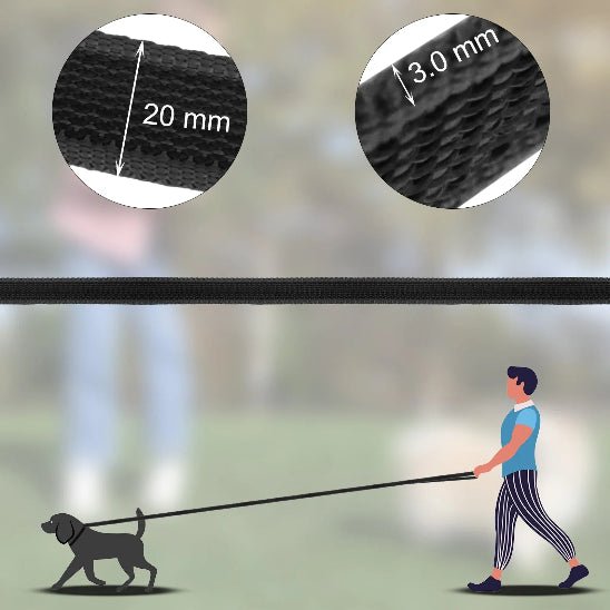 Laisse pour chien | Noir latex - Excursion Chien