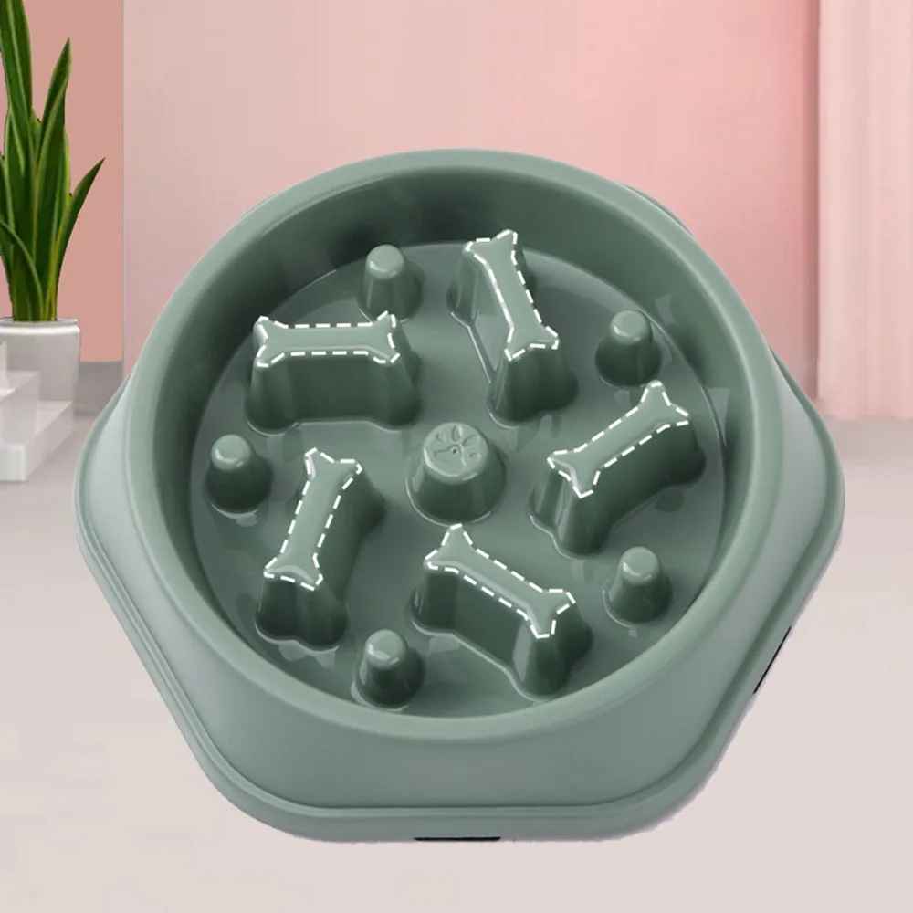 Gamelle Anti-Glouton pour Chien Vert | Bol Ralentisseur pour une Alimentation Plus Saine - Excursion Chien