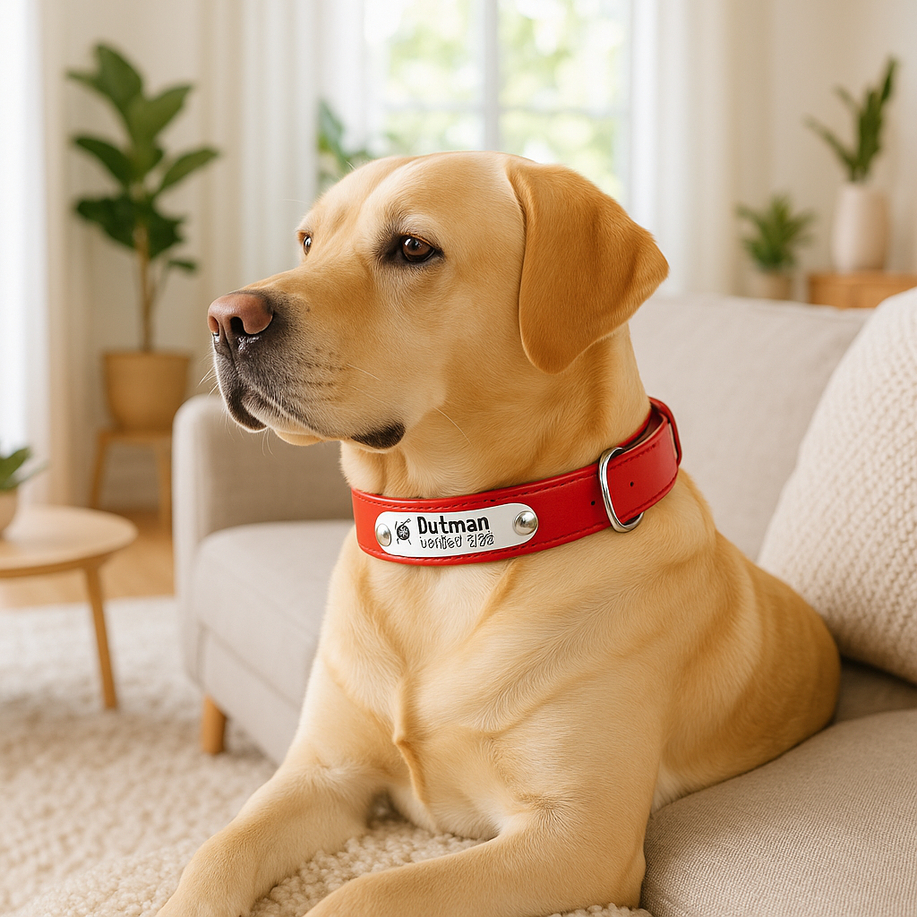 collier chien cuir personnalisé confortable