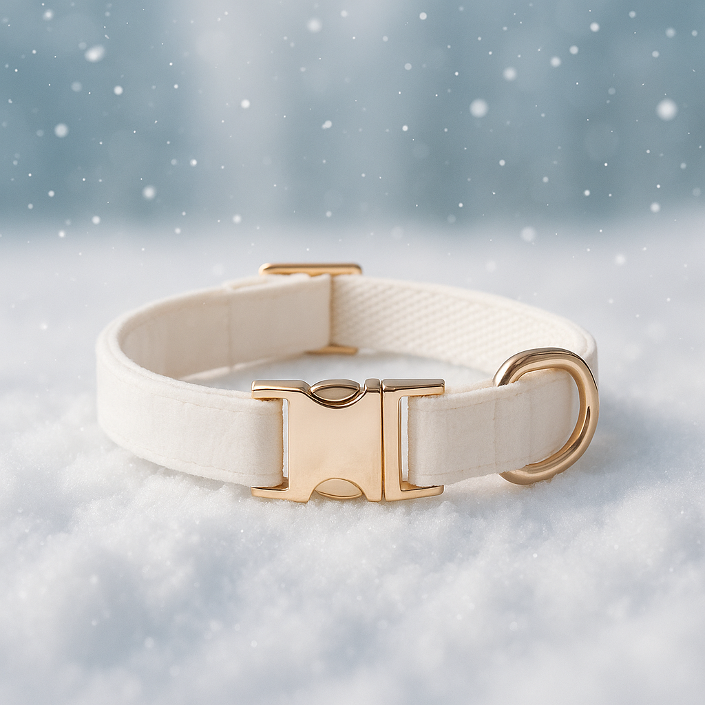 collier pour chien personnalisé en velours qui résiste aux intempéries