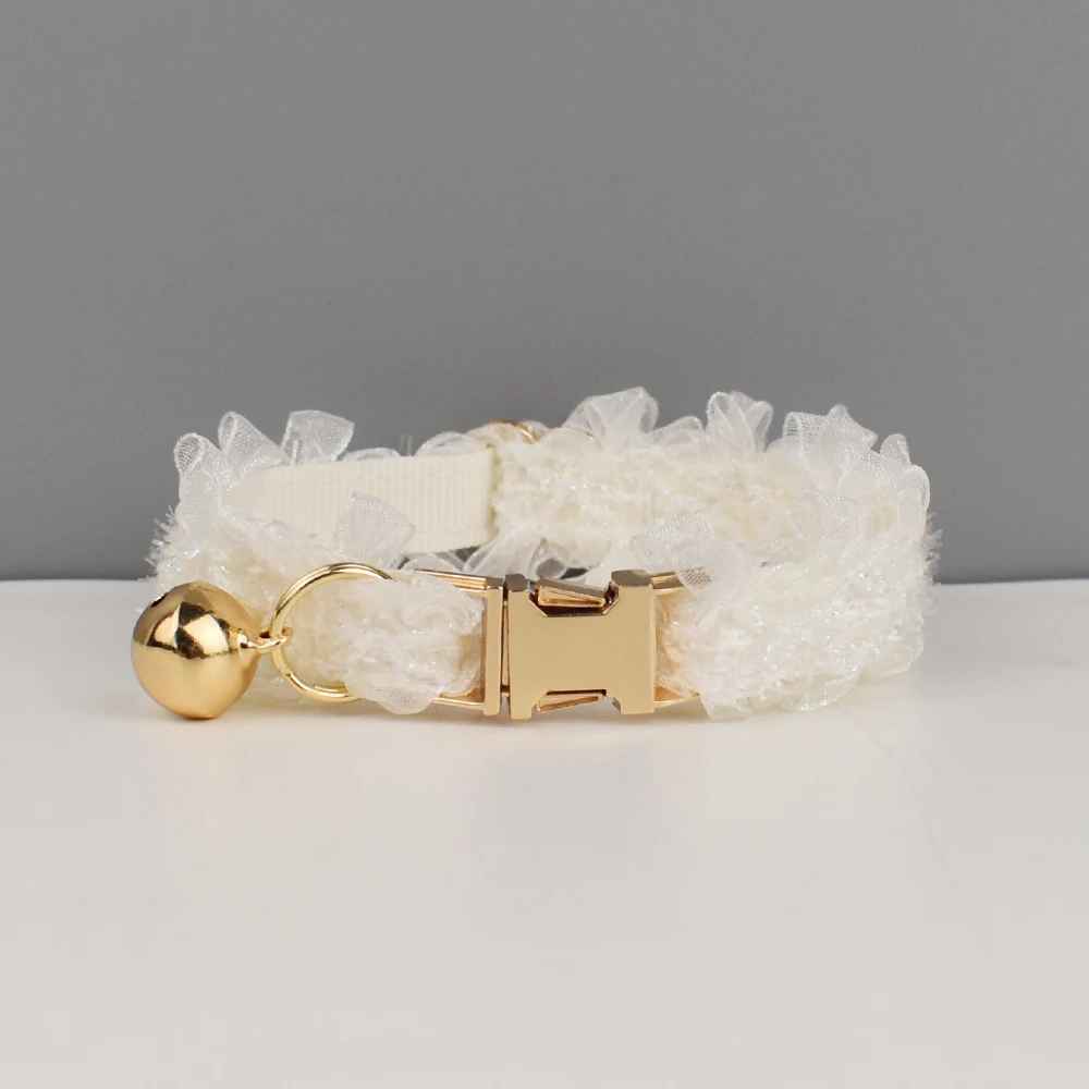 collier pour chien personnalisé blanc