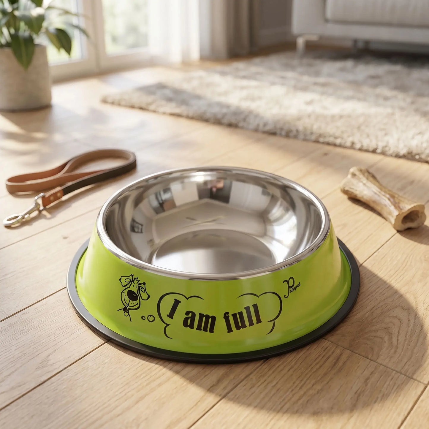 gamelle chien inox vert qui résistante aux rayures