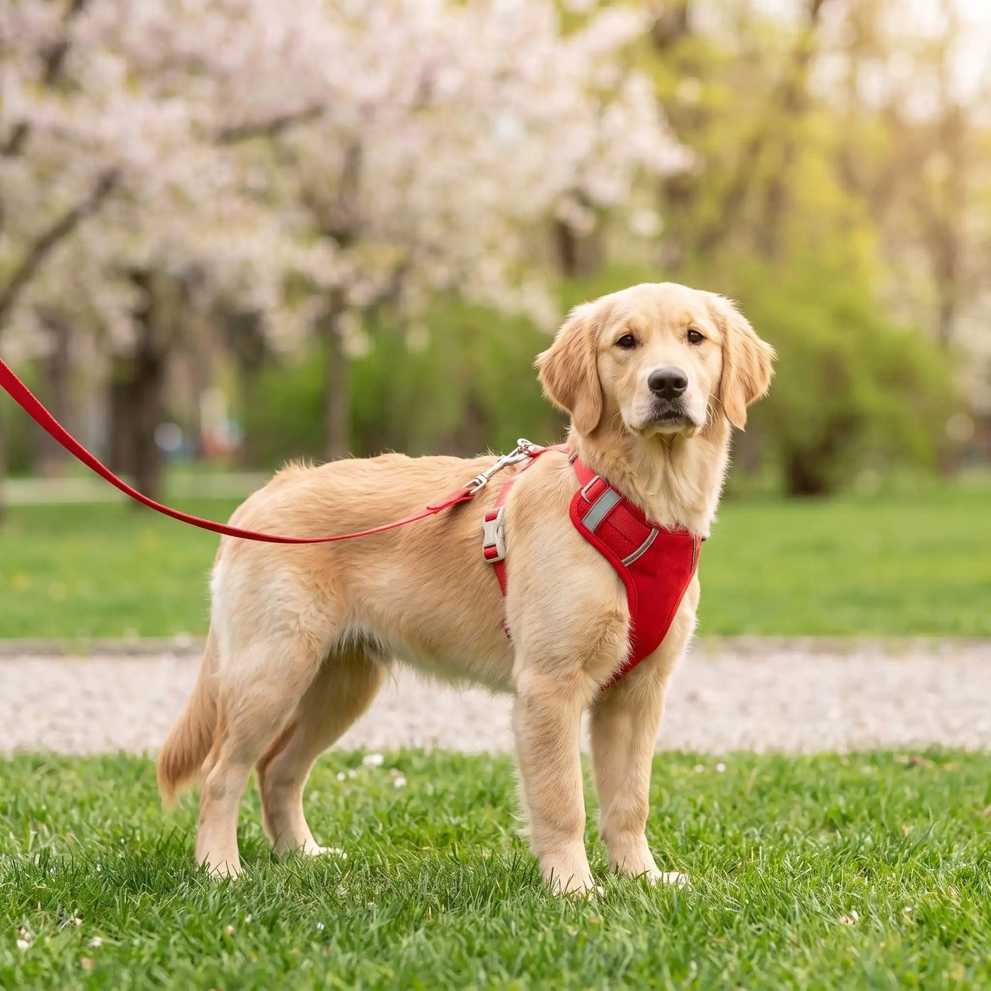 Harnais Petit Chien Rouge | Confort Anti-Ătranglement - Excursion Chien