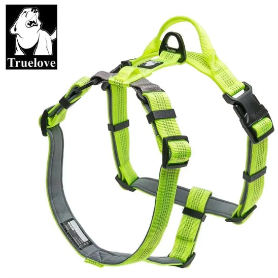 harnais anti traction true love vert fluore