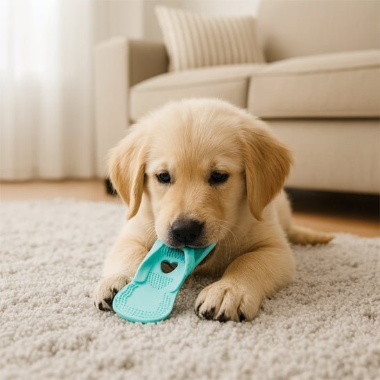 Jouet Bébé Chien Sandale Apaisante | Dentition Chiot Silicone - Excursion Chien
