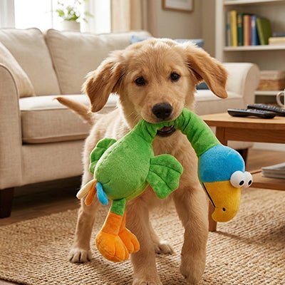 Jouet peluche pour chien | Perroquet résistant - Excursion Chien
