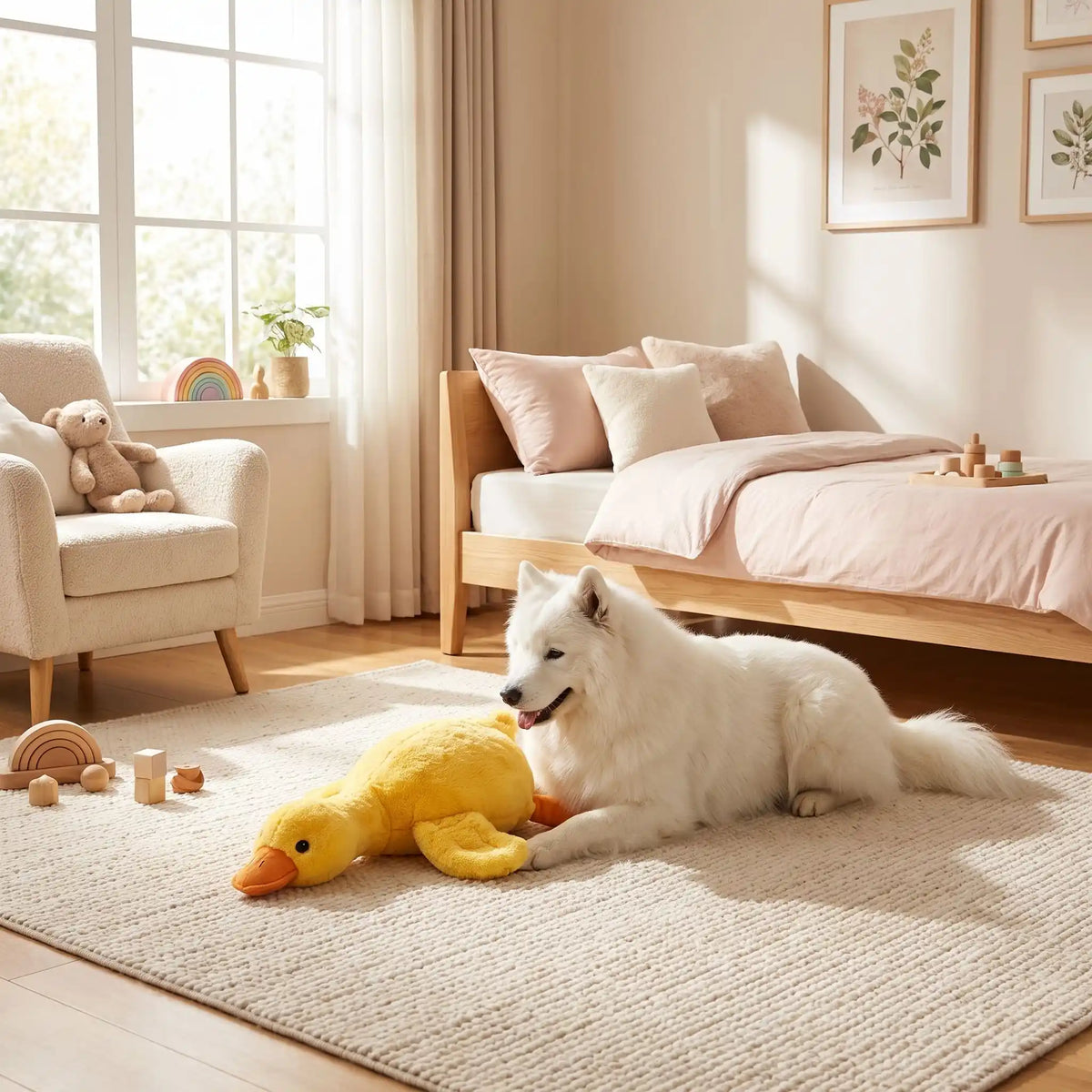 Peluche canard jaune pour chien | Ultra résistante 50cm
