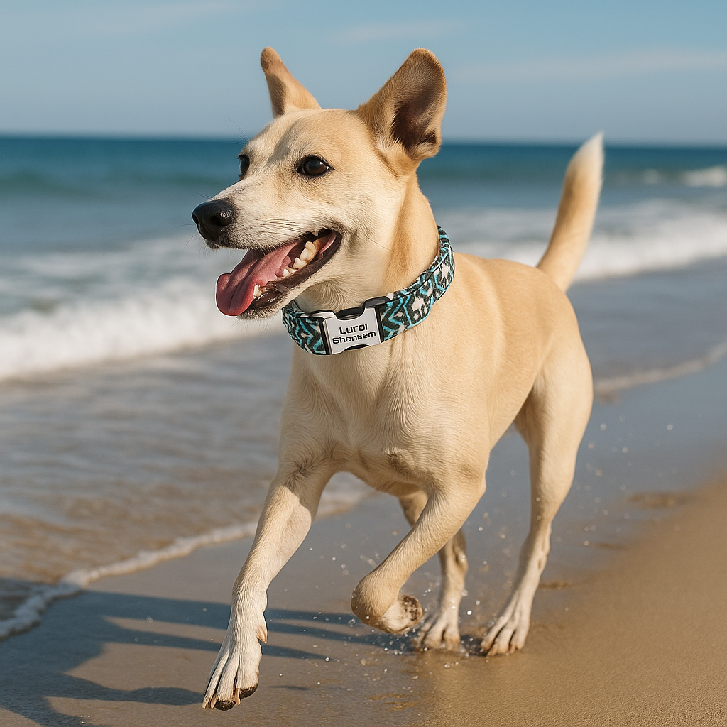 Collier Chien personnalisé pomme pressée
