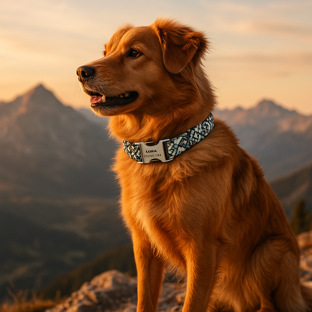 Collier Chien personnalisé pomme pressée