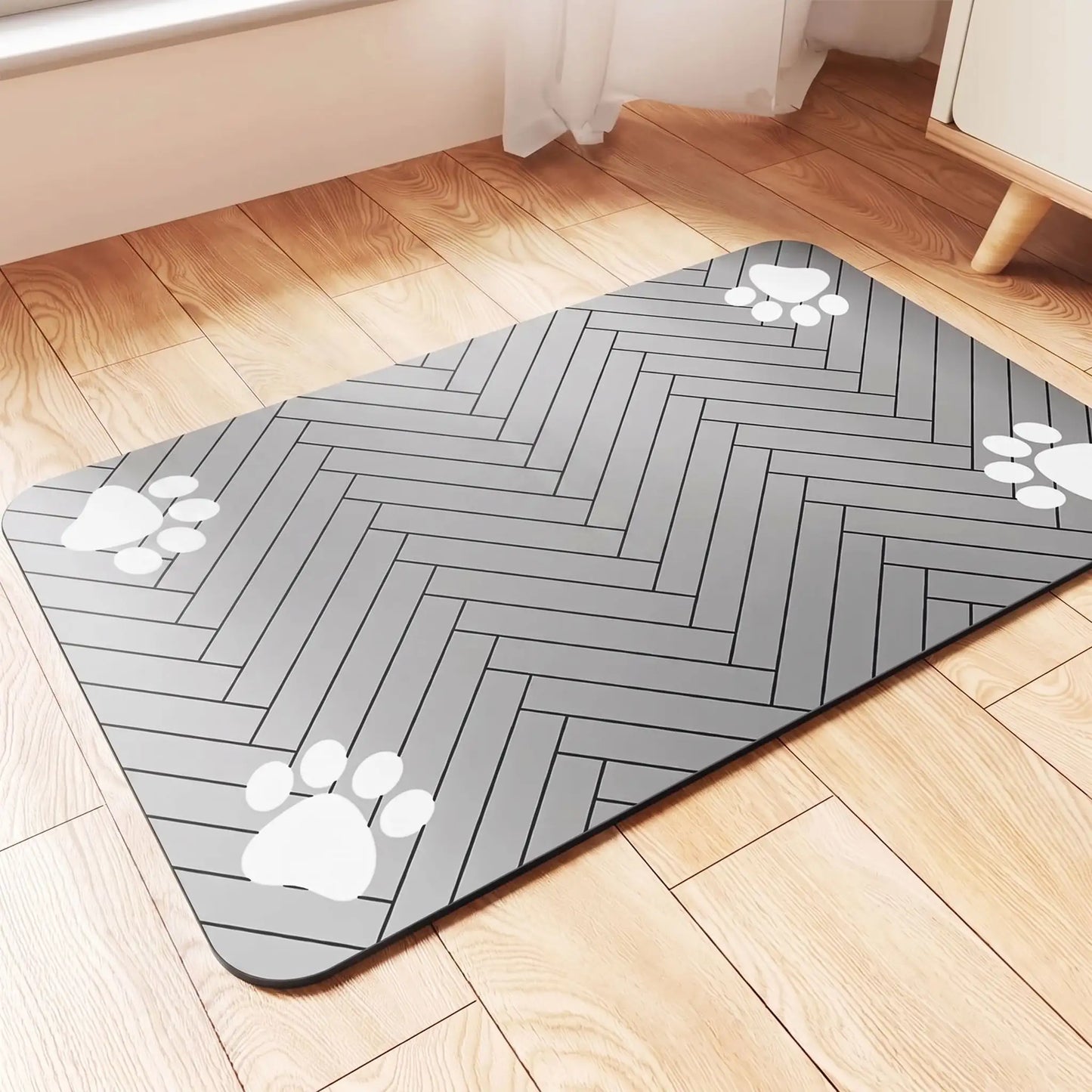 Tapis Gamelle Chien | Antidérapant Absorbant