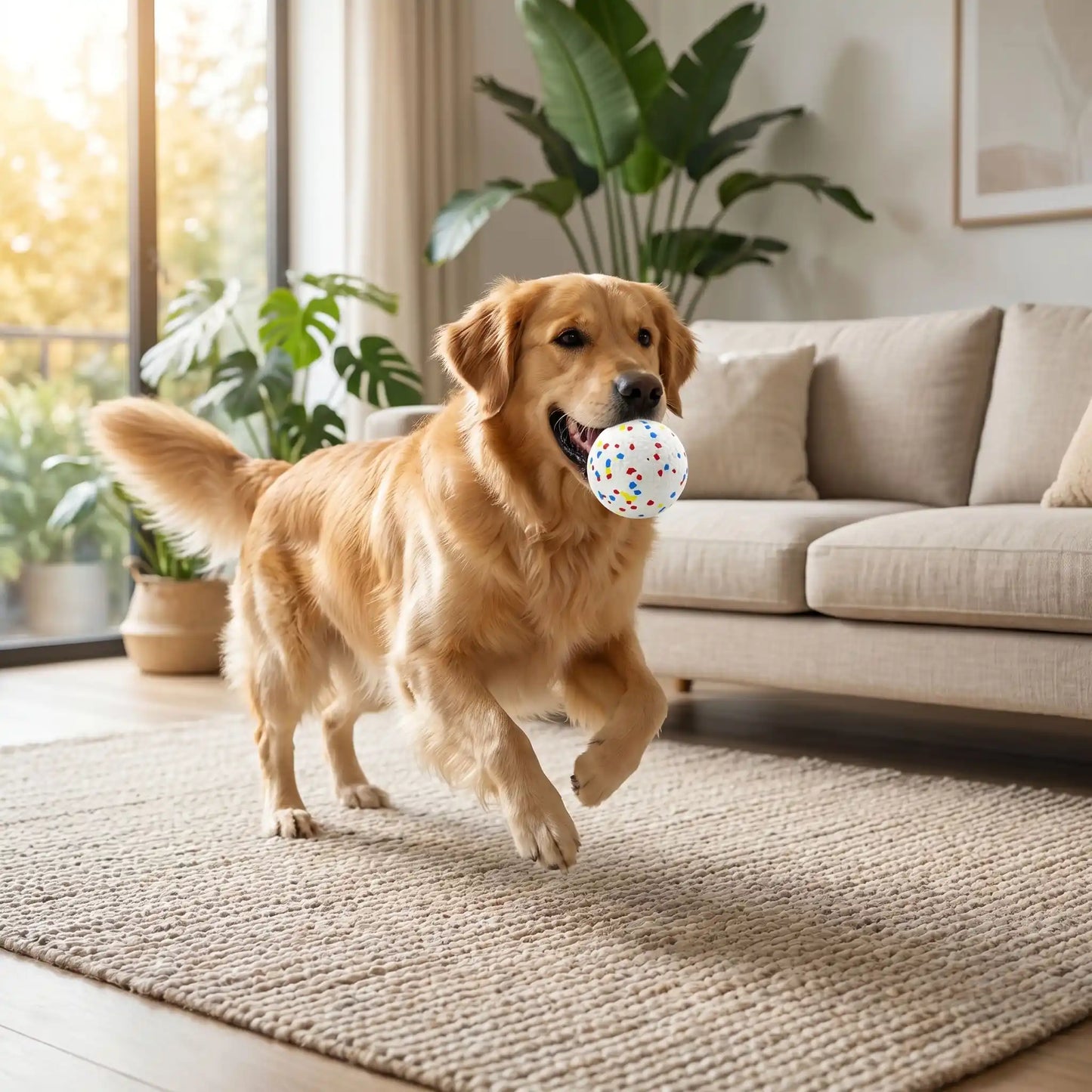 Balle en caoutchouc pour chien qui renforce votre complicité