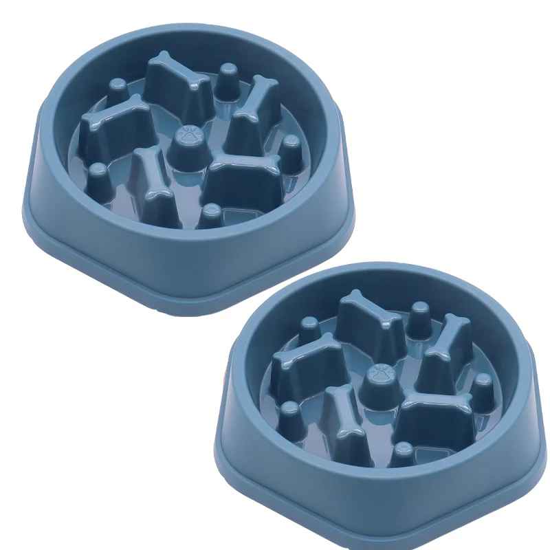 Gamelle Anti-Glouton pour Chien Bleu | Bol Ralentisseur pour une Alimentation Saine - Excursion Chien