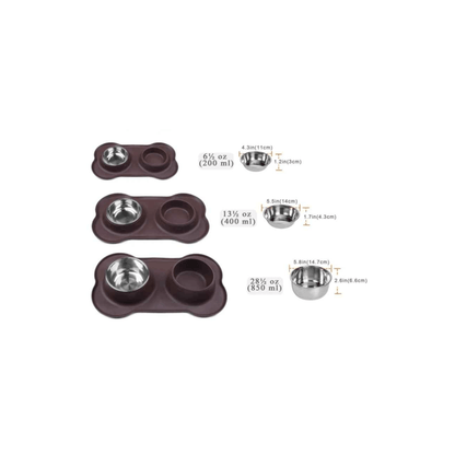 Accessoire repas pour chien en inox