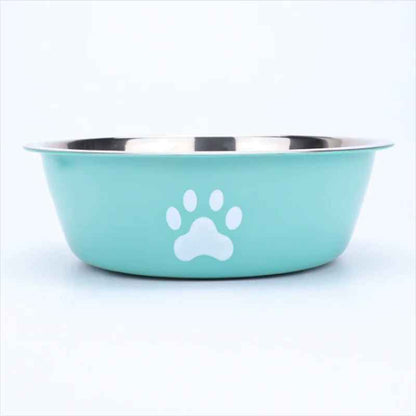 Gamelle chien inox antidérapante en acier inoxydable vert