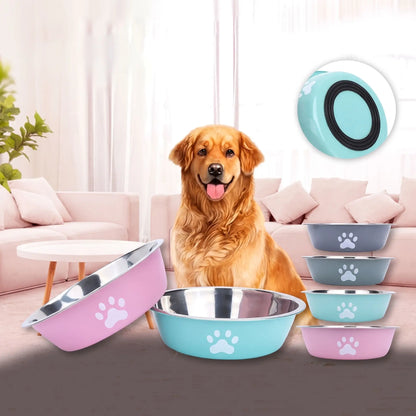 Gamelle chien inox antidérapante en acier inoxydable