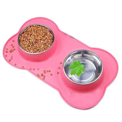 Gamelle eau et croquettes pour chien