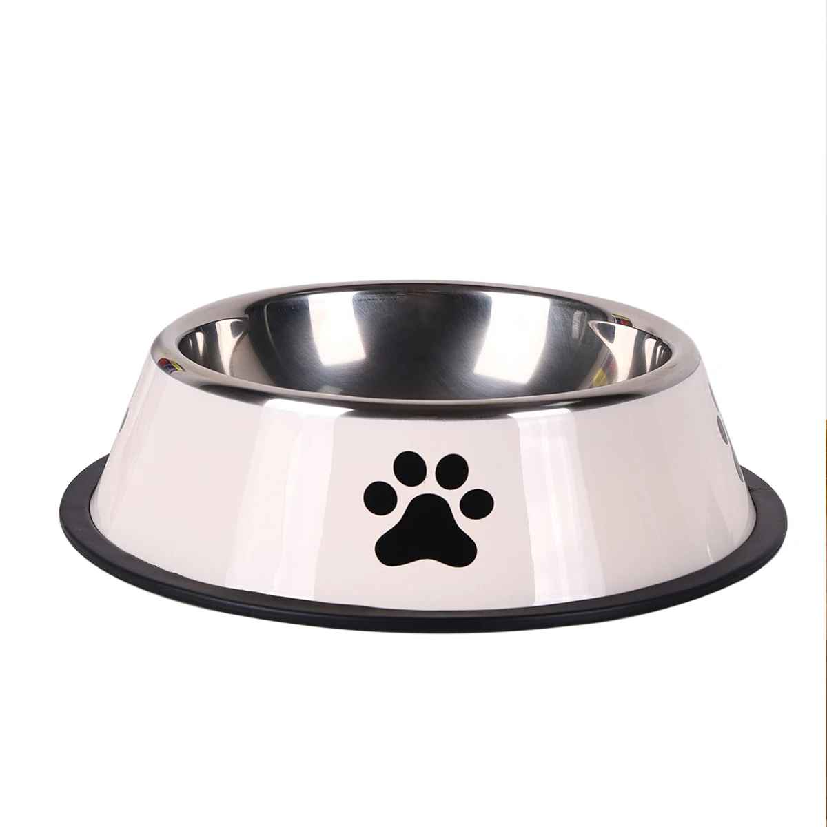 Gamelle pour chien en inox blanc