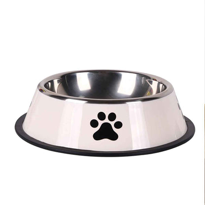 Gamelle pour chien en inox blanc