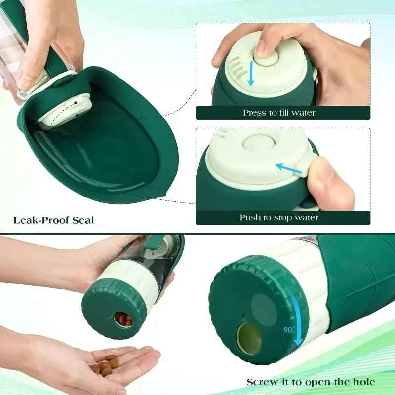 Gourde pour chien avec système de distribution d'eau