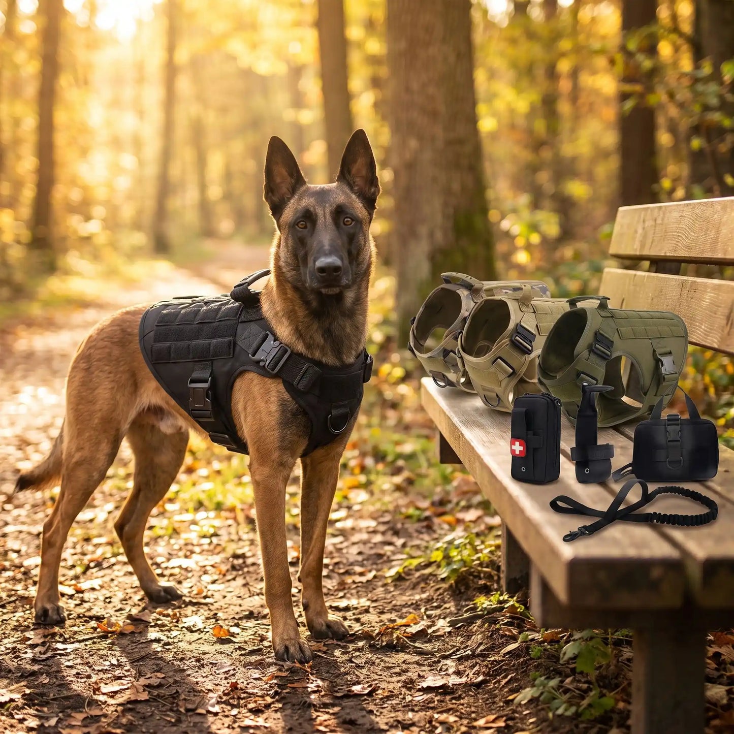 Harnais chien militaire