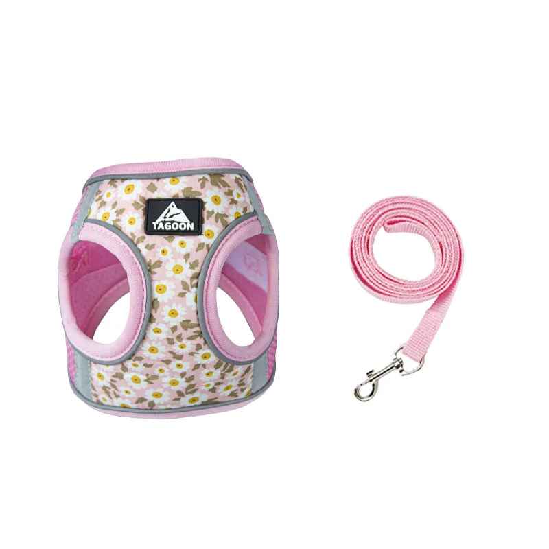 Harnais chien petite taille rose