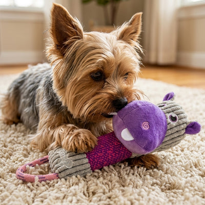 Jouets interactifs pour chiens en forme d'Hippopotame