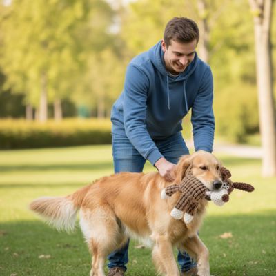 Peluche Chien aux textures sensorielles uniques