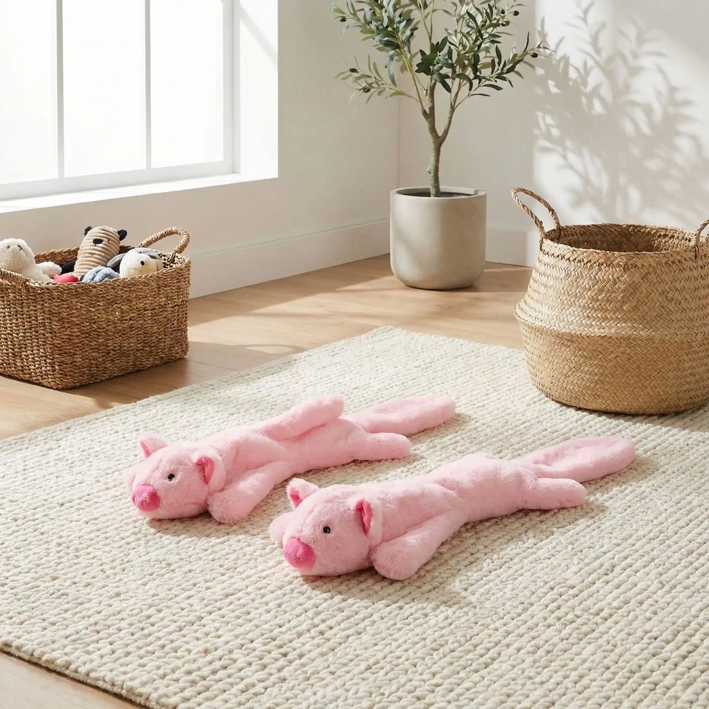 Peluche chien interactive en forme de cochon