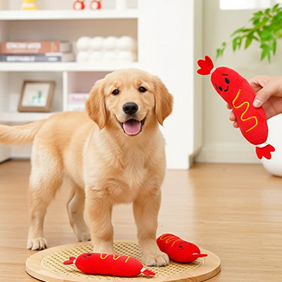 Peluche Chien au design irrésistible qui captive l'attention de votre animal