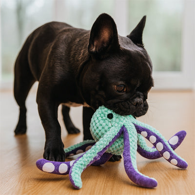 Peluche Chien aux multiples tentacules pour un jeu sans fin