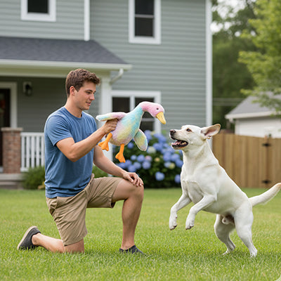 Peluche Chien en forme de Canard