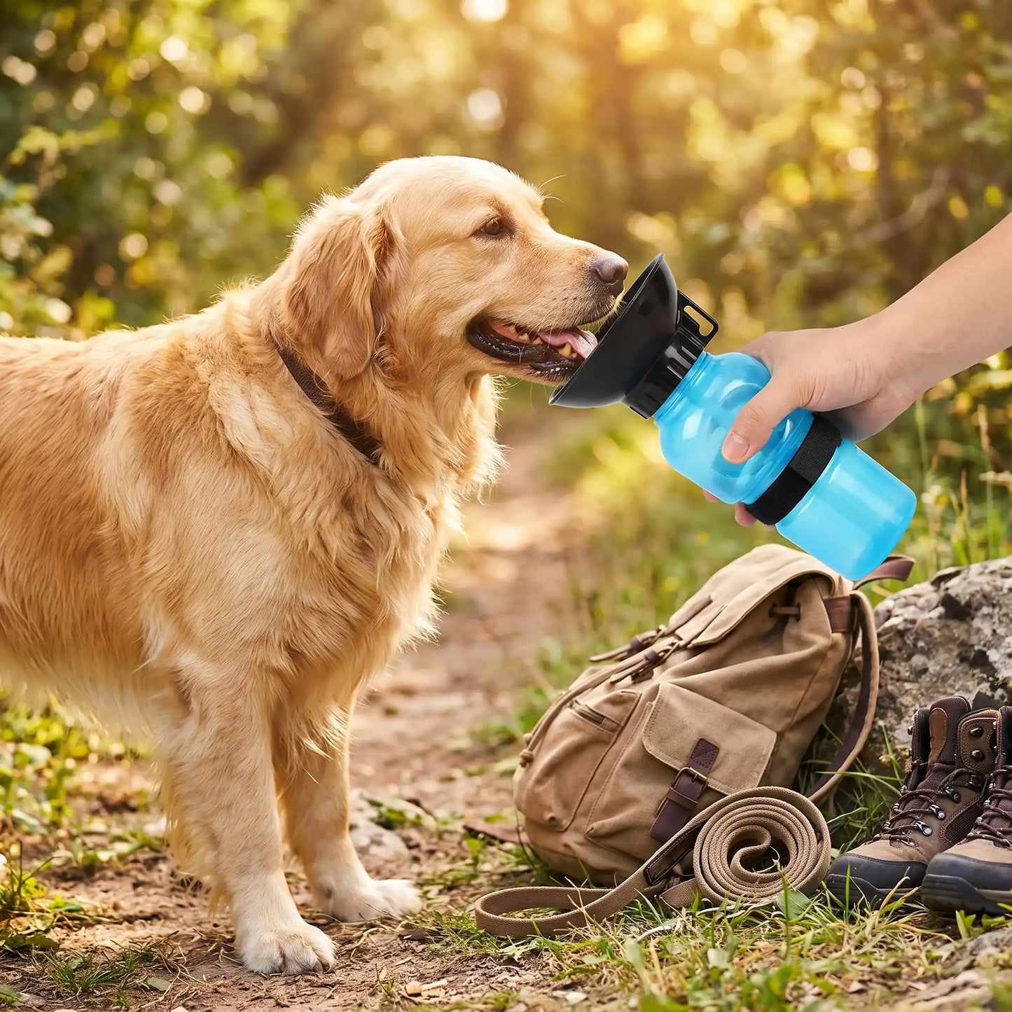 Accessoire d'hydratation pour chien au parc