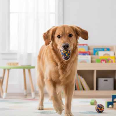 balle chien caoutchouc interactive