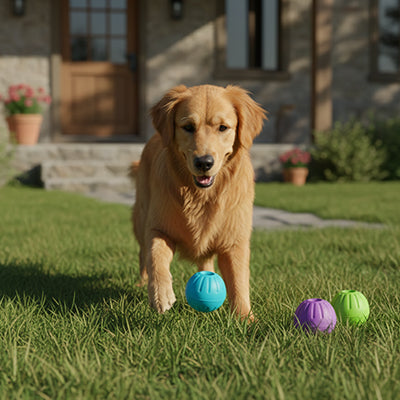 balle chien caoutchouc qui renforce votre lien unique