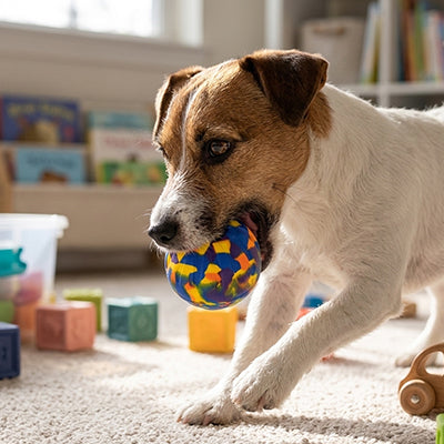 balle chien caoutchouc résistante