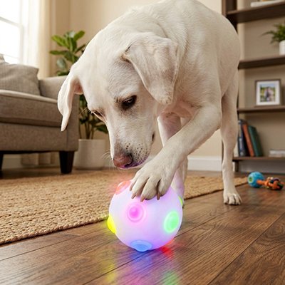 Balle pour Chien adaptable au jeu en appartement ou maison sur différentes surfaces