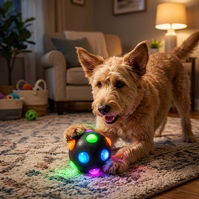 Balle pour Chien en matière souple et résistante qui supporte les morsures et manipulations répétées durant le jeu