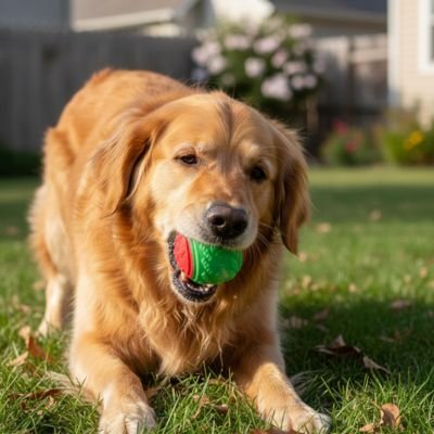 Balle pour Chien en Texture stimulante favorisant le nettoyage des dents et le massage des gencives pendant la mastication