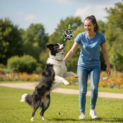 Balle pour chien qui renforce les liens entre maitre et chien