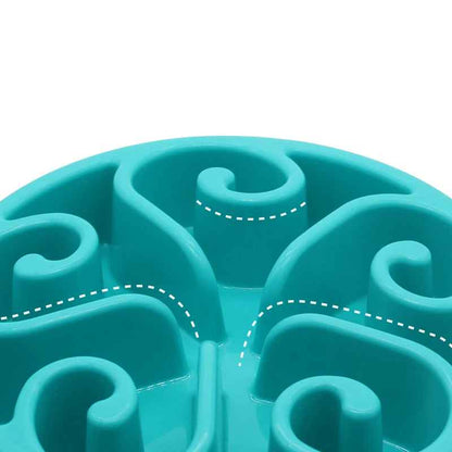 bol digestion lente chien avec relief en forme d'escargot
