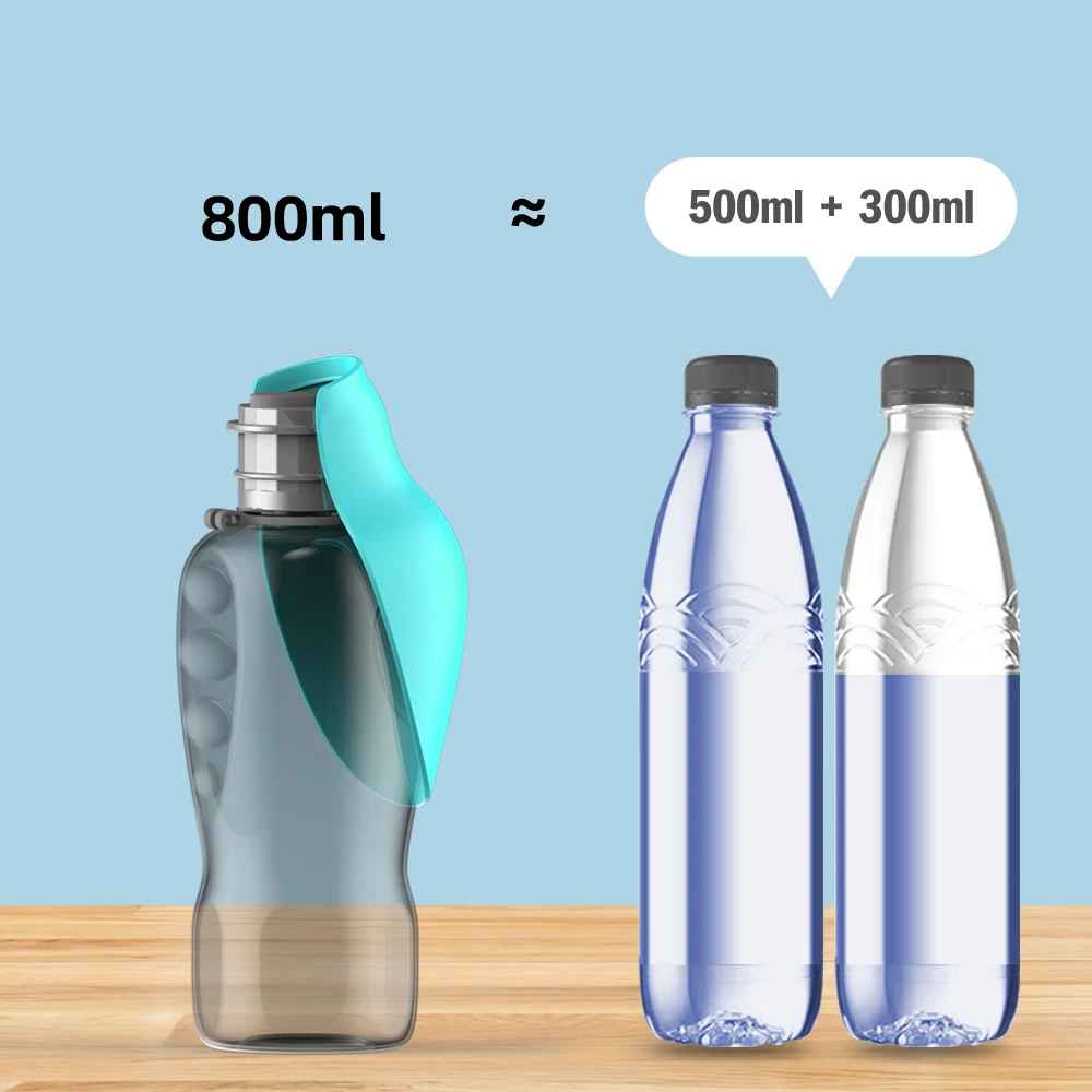 Bouteille d'eau réutilisable pour chien 800 ml