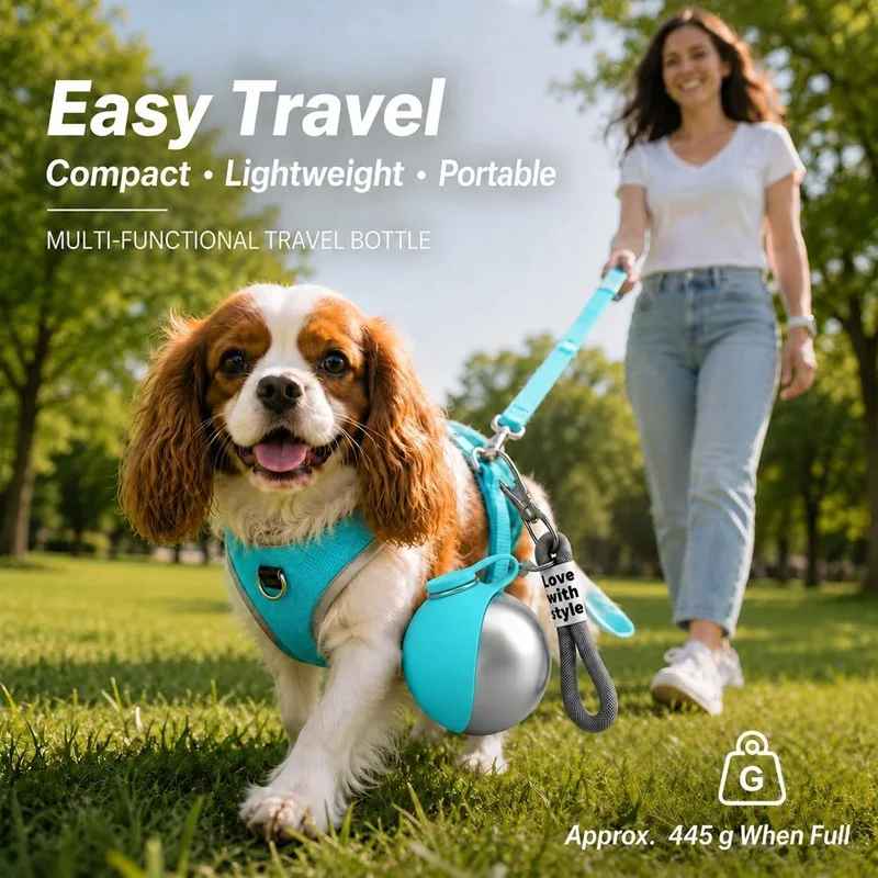 Gourde portable pour chien idéale pour la randonnée et les sorties
