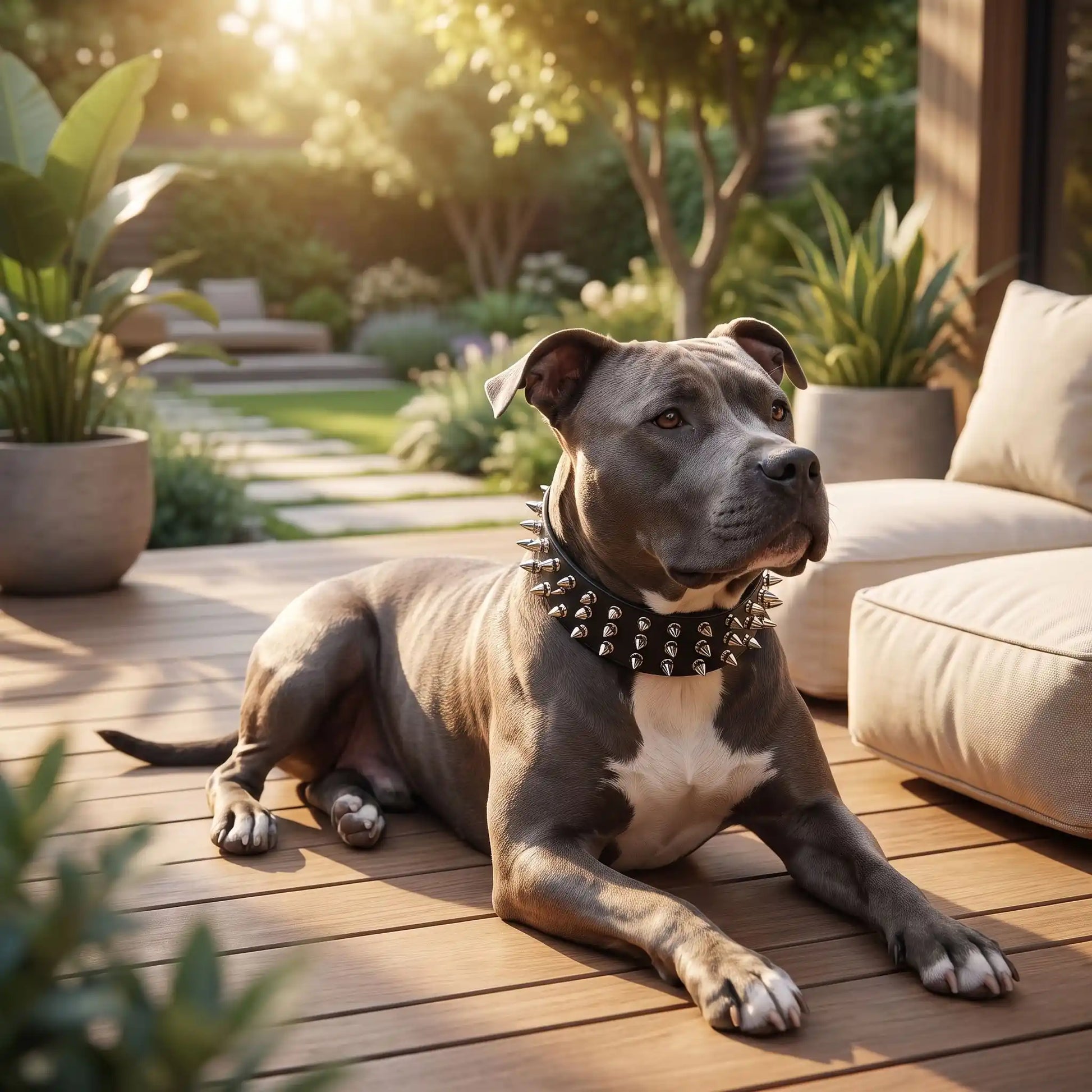 Collier chien à clous