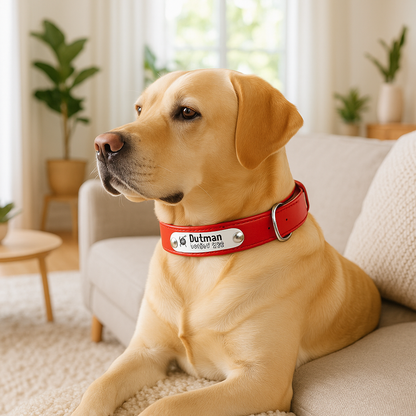 collier chien cuir personnalisé confortable
