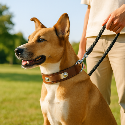 collier chien cuir personnalisé résistant