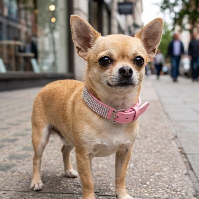 Collier Chien en Strass brillants disposés sur plusieurs rangées pour un effet élégant et luxueux