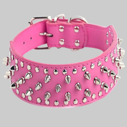 collier chien rose
